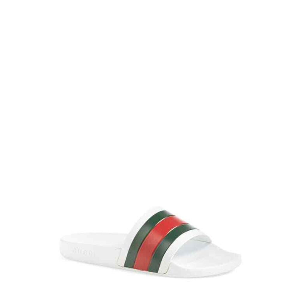 Gucci Men's Rubber Slide Sandal White EU 40 US 7